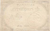 France 5 Livres - 10 Brumaire An II (31.10.1793) - Sign. Sanche - Série 9252