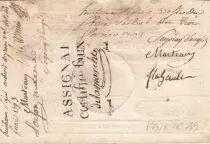 France 5 Livres - False - Embossed seal with Louis XVI  01-11-1791 - Serial 43 A