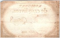 France 5 Livres 10 Brumaire An II (1793-1793-10-31) - various signatures