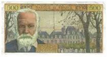 France 5 NF overprint 500 Francs Victor Hugo - 12-02-1959 - Serial J.120 - F+