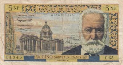 France 5 NF Victor Hugo - 02-11-1961 - Series C.65