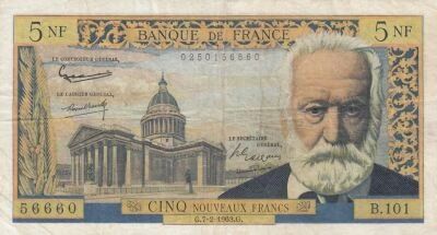 France 5 NF Victor Hugo - 07-02-1963- Series B.101