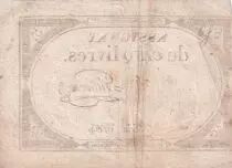 France 5 Pounds - 10 Brumaire Year II (31.10.1793) - Sign. Gilliero  - Serial 19864