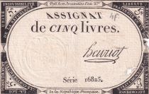 France 5 Pounds - 10 Brumaire Year II (31.10.1793) - Sign. Henriot - Serial 16825