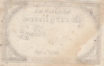 France 5 Pounds - 10 Brumaire Year II (31.10.1793) - Sign. Sehrentz - Serial 17535