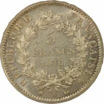 France 5 Silver Francs, Hercules, IIIrd Republic - 1876 A Paris