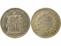 France 5 Silver Francs, Hercules, IIIrd Republic - 1877 K Bordeaux