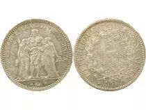 France 5 Silver Francs, Hercules, Third Republic - 1874 In Paris