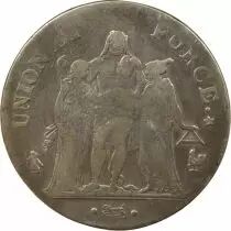France 5 Silver Francs, Union & Force - Year 10 A Paris