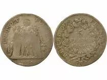 France 5 Silver Francs, Union & Force - Year 10 MA Marseille