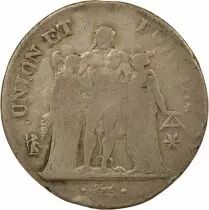 France 5 Silver Francs, Union & Force - Year 10 MA Marseille