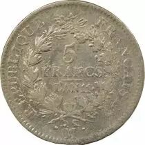 France 5 Silver Francs, Union & Force - Year 11 MA Marseille