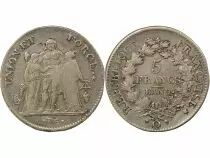 France 5 Silver Francs, Union & Force - Year 9 Q Perpignan