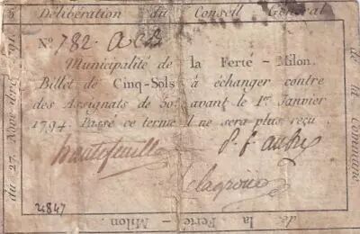 France 5 Sols - Aisne - La Fert� Milon - 1791