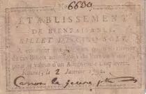 France 5 Sols - Ille et Vilaine - Rennes -  &Eacute;tablissement de Bienfaisance - Janvier 1792