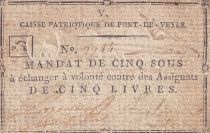 France 5 Sous - Ain - Pont-de-Veyle - 1792 - SUP