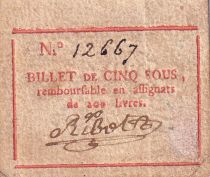 France 5 Sous - Gard - Nîmes - 1791 - VF