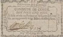 France 5 sous - Indre - Commune de Cond&eacute; - 1792