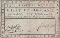France 5 Sous - Lot et Garonne - Astaffort - 1792