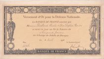 France 50  Francs - Reçu de versement d\'or pour la Défense Nationale - 10-04-1916 - SUP+