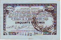 France 50 cent. 70 communes