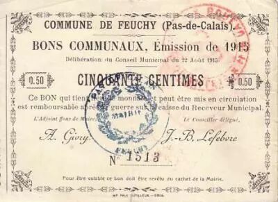 France 50 cent. Feuchy