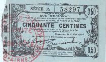 France 50 cent. Fourmies - Serial 34 - 08/05/1916