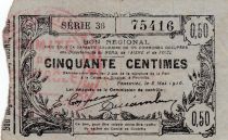 France 50 cent. Fourmies - Serial 36 - 08/05/1916