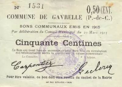 France 50 cent. Gavrelle