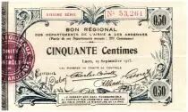 France 50 cent. Laon Régional - 1915