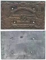 France 50 cent. Le-Mans Plaque d&acute;impression du recto