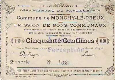 France 50 cent. Monchy-Le-Preux