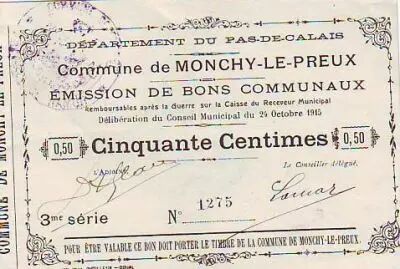 France 50 cent. Monchy-Le-Preux
