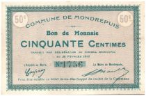 France 50 cent. Mondrepuis City - 1915