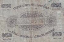 France 50-centime emergency voucher - May 1916 - Valenciennes - Series 12