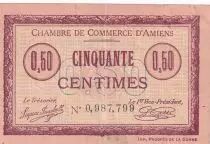 France 50 Centimes - Amiens Chamber of Commerce 1915 - XF