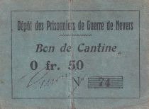 France 50 Centimes - Bon de cantine - Dépôt des prisonniers de guerre de Nevers