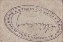 France 50 centimes - Cantine - Dépôt de prisonniers de guerre Fort du Murier