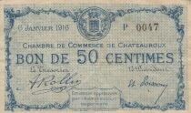 France 50 centimes - Chamber of Commerce - Ch&acirc;teauroux - 1916