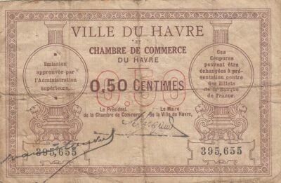 France 50 centimes - Chamber of Commerce - Le Havre - ND (1914-1925)