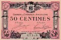 France 50 Centimes - Chambre de Commerce - Angoulême -  15-01-1915