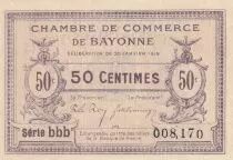France 50 Centimes - Chambre de Commerce - Bayonne - Série bbb - 30-01-1918