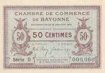 France 50 Centimes - Chambre de Commerce - Bayonne - Série D - 16-01-1915
