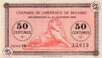 France 50 Centimes - Chambre de Commerce - Belfort - Série 18 - 21-12-1918