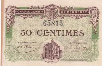 France 50 Centimes - Chambre de Commerce - Bergerac - 05-08-1918 - 65815