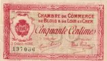 France 50 Centimes - Chambre de Commerce - Blois - Loir-et-cher - 03-10-1916 - 2ème émission -197086