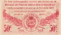 France 50 Centimes - Chambre de Commerce - Blois - Loir-et-cher - 03-10-1916 - 2ème émission -197086