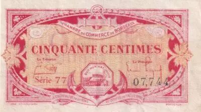 France 50 Centimes - Chambre de Commerce - Bordeaux - 1920 - S�rie 77