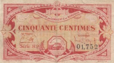 France 50 centimes - Chambre de Commerce - Bordeaux - 1920