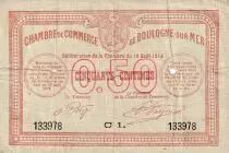 France 50 Centimes - Chambre de commerce - Boulogne sur Mer - 14-08- 1914